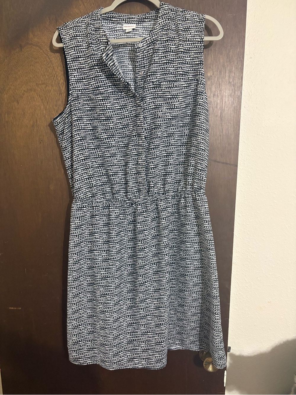 Merona Black and White Sleeveless Mini Dress